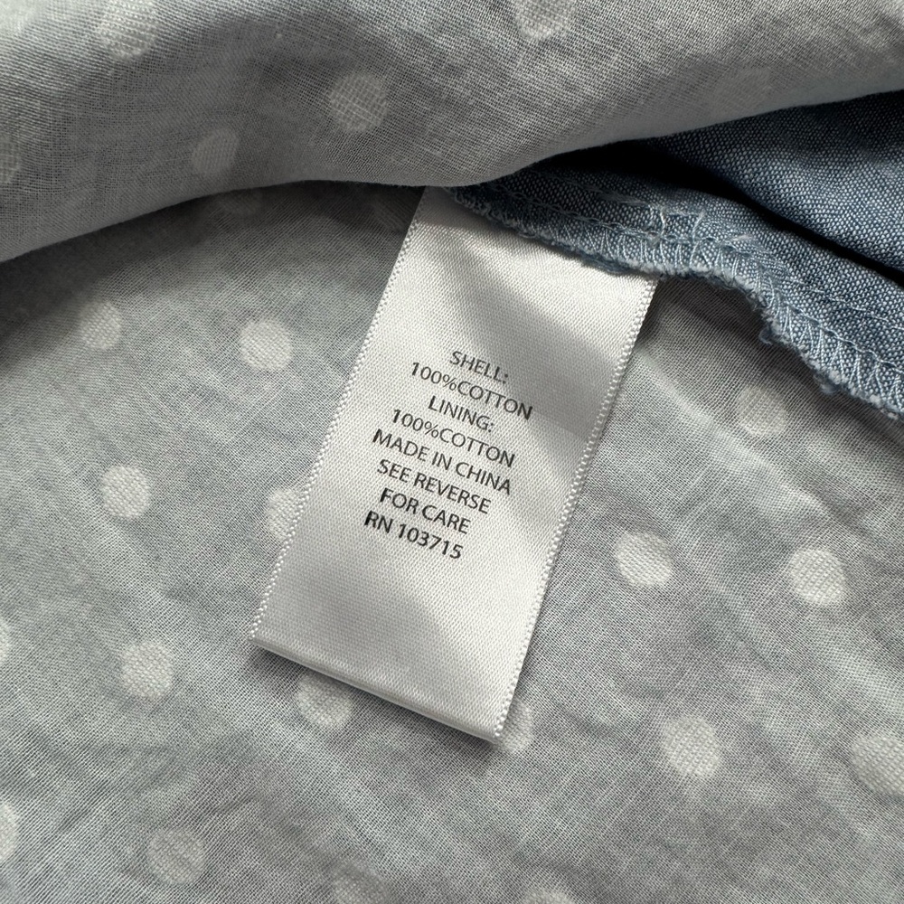 Nanette Lepore Chambray Button Pocket A Line Sun Dress Size 2 Stitching Detail - Picture 5 of 9